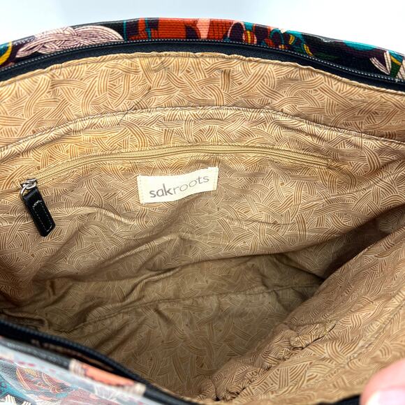 Sakroots Coated Canvas Peace Bag Tote Purse **READ** No Strap - Picture 6 of 8